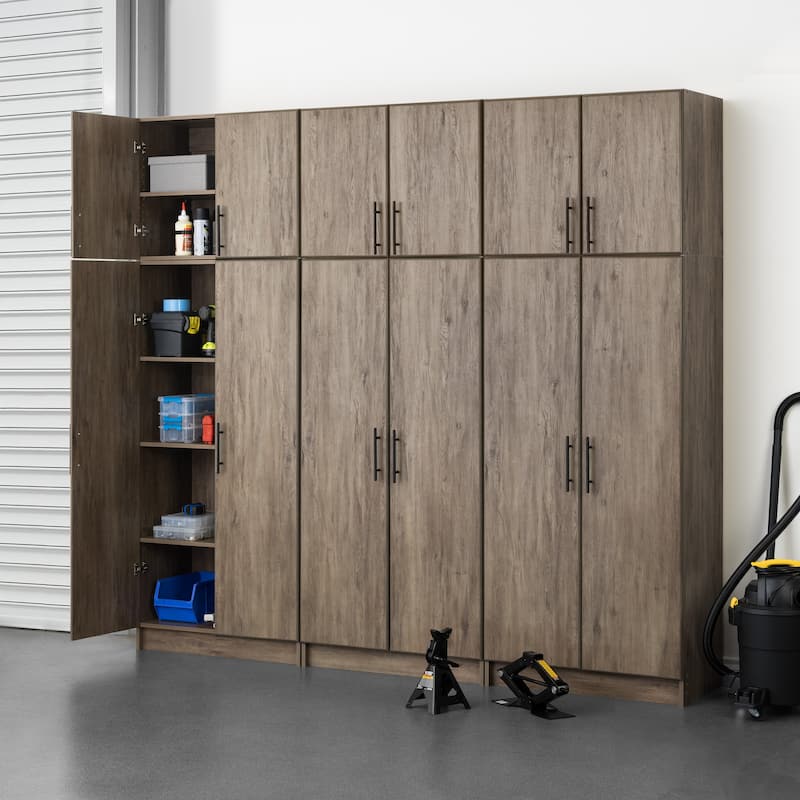 Prepac Elite Tall 2-Door Cabinet with Adjustable Shelves-Functional, Freestanding Garage Storage Cabinet with Doors and Shelves