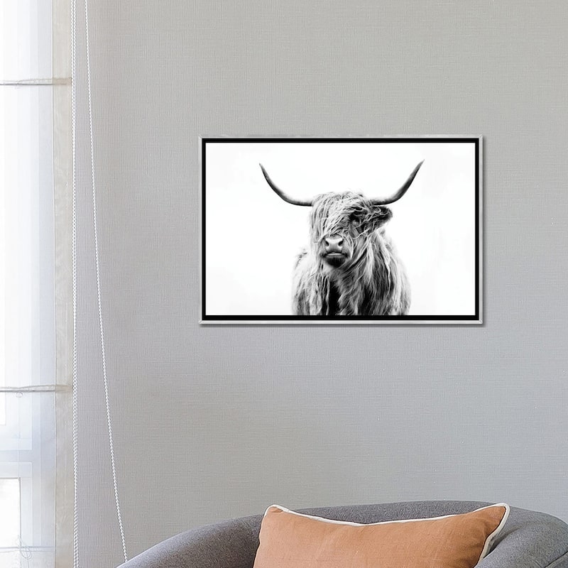 iCanvas "Portrait Of A Highland Cow" by Dorit Fuhg Framed