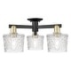 preview thumbnail 14 of 21, Innovations Lighting Endless Possibilities Arcadia - Niagara - 3 Light 24" Semi-Flush Mount Black Antique Brass