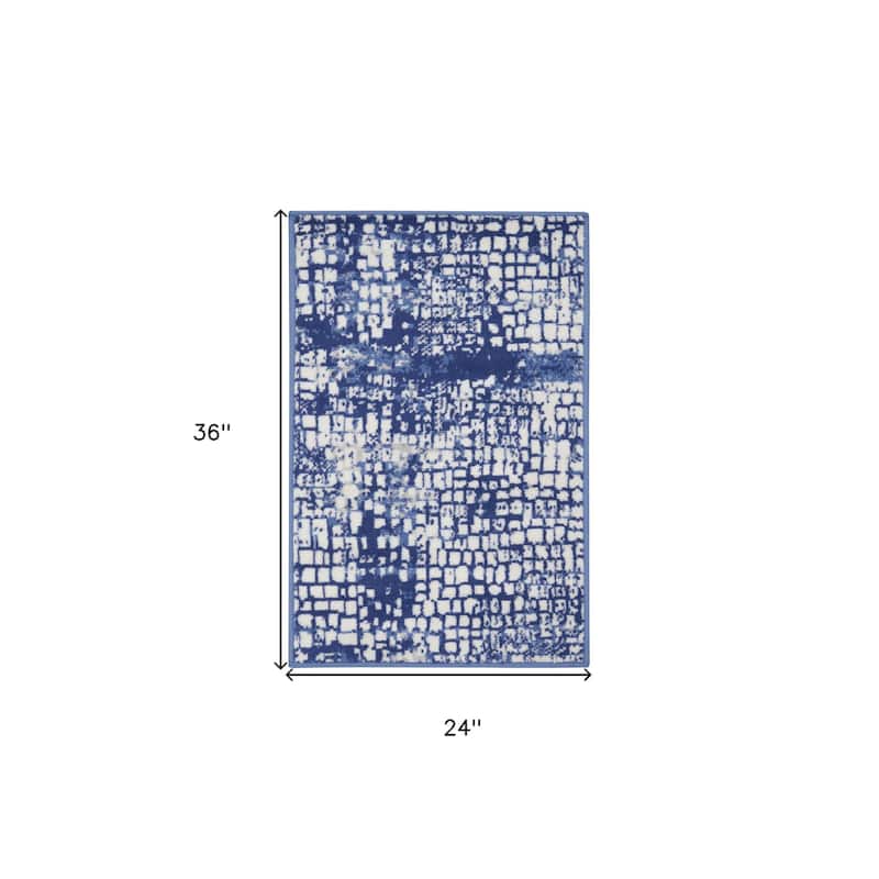 Power Loomed Abstract Modern Stain Resistant Area Rug - 36' X '24' X '0.39
