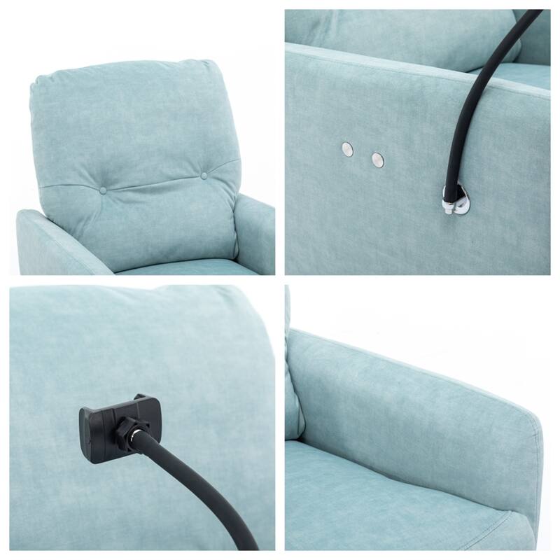 270 Degree Swivel Electric Recliner with a Phone Holder