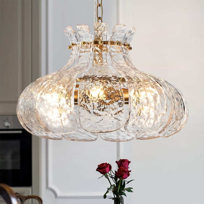 6-light hanging light gold hallway light glass, metal entryway light