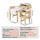 preview thumbnail 9 of 7, 2-in-1 Wooden Toddler Craft and Play Activity Table Set Including 2 Chairs with Cabinet - 31.3x21.85x21.26 inch