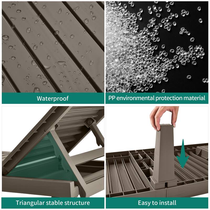 74.5'' Reclining Single Outdoor Lounge Chairs