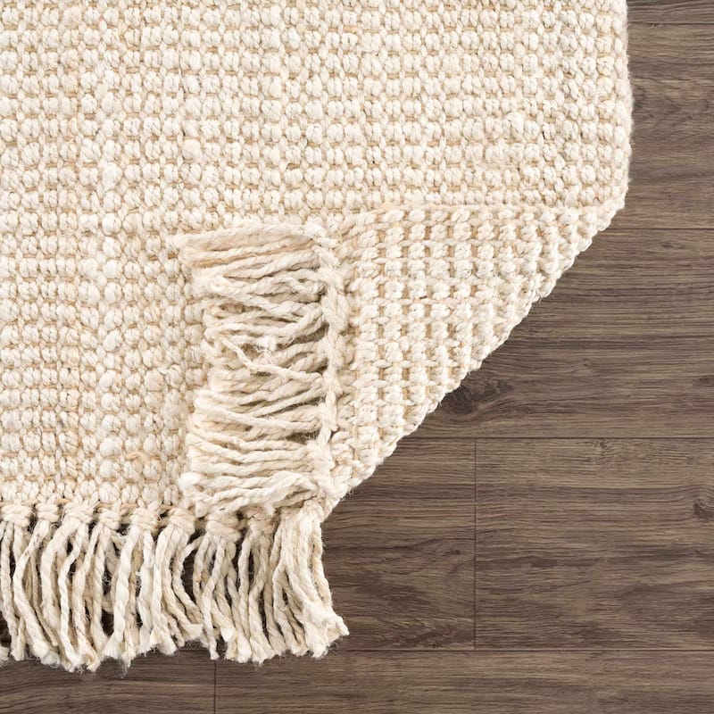 Hauteloom Jute Rug Collection - Natural Fiber Jute Farmhouse Area Rug