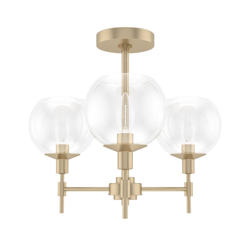 Hunter Xidane Metal and Glass Orb Chandelier - Entry, Kitchen or Dining Room Table, Bedroom - Mid-Century Modern, Transitional