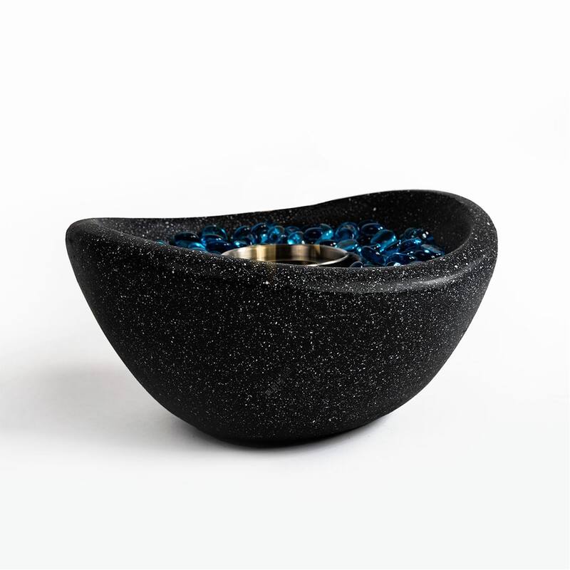 Oval Concrete Ethanol Outdoor Mini Portable Fire Pit Smokeless Fire Bowl