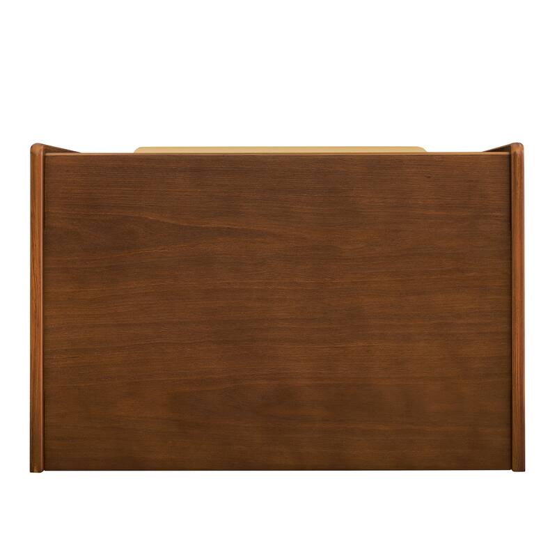 Modern Nightstand with Charging Station,Outlet Hole and 2 Drawers
