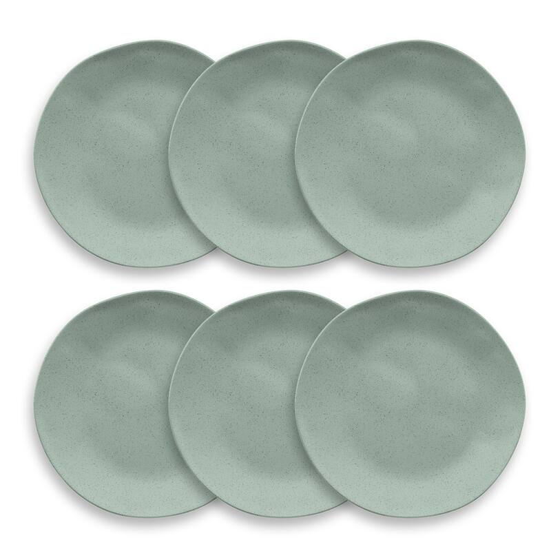 Abode Homewares by TarHong Organic Wheat PP Salad Plate, 8.5", Set of 6 - Green