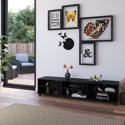 Hollywood Low Profile Modern TV Stand, for TV's up to 85"