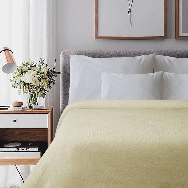Jacquard Bedspread Collection by Bargoose Home Textiles - Simple, Elegant Design, Richly Textured, Made in Portugal
