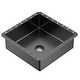 preview thumbnail 5 of 18, Karran Cinox Stainless Steel Square Undermount Sink Gunmetal Grey