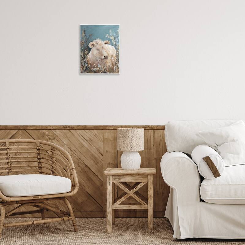 Stupell Soft Cattle Amongst Florals Wall Plaque Art Design By Amanda Hilburn