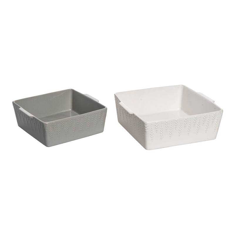 Transpac Ceramic 7.75 in. Common Ground Bakeware Set of 2