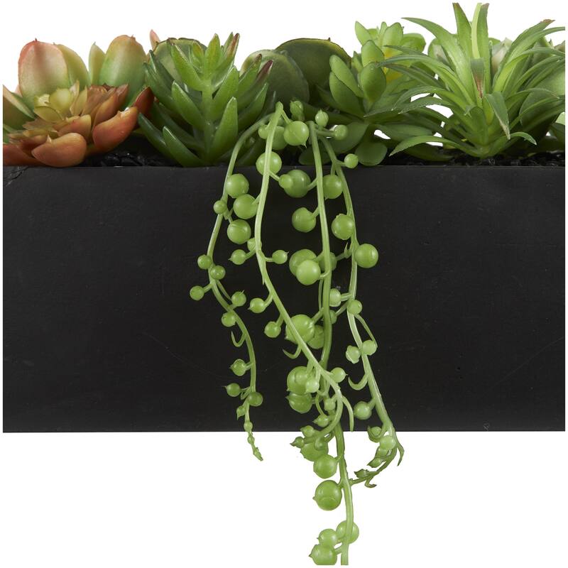 Green Faux Foliage Geometric Artificial Foliage