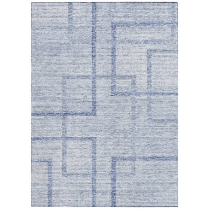 HomeRoots Geometric Transitional Rectangle Outdoor Rug