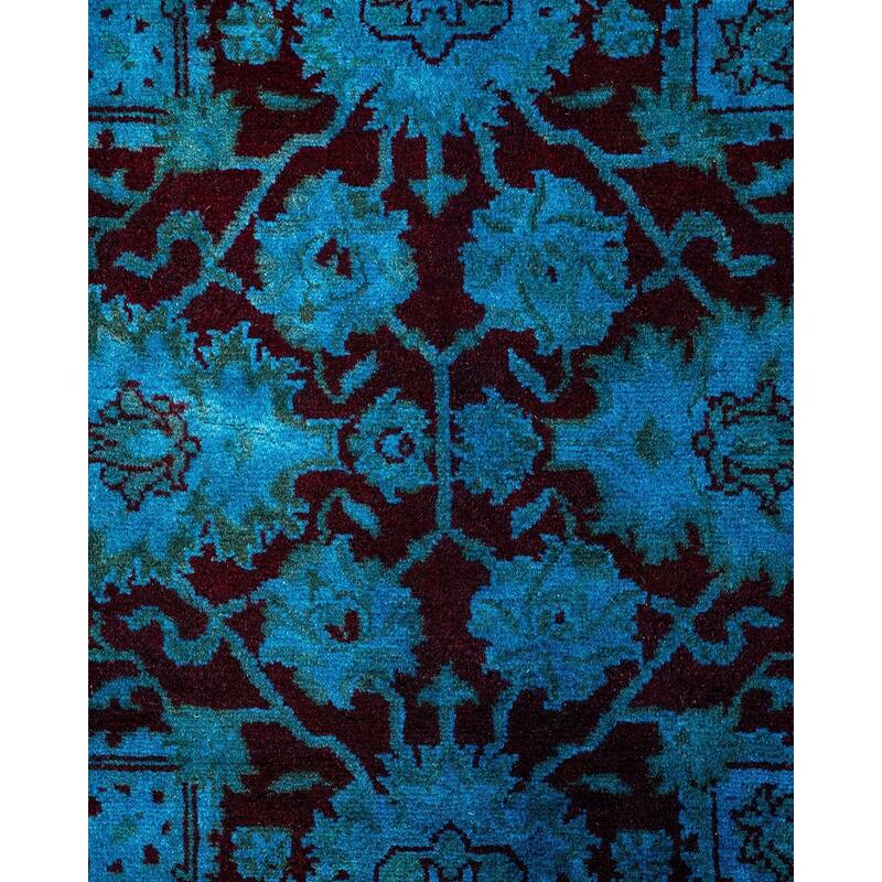 Fine Vibrance, One-of-a-Kind Hand-Knotted Area Rug - Red, 4' 2" x 6' 1" - 4' 2" x 6' 1"