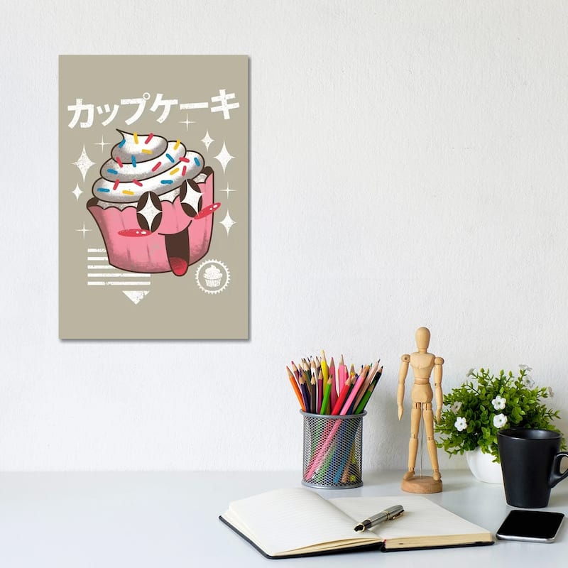 iCanvas "Kawaii Cupcake" by Vincent Trinidad Canvas Print - 12x8x0.75