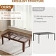 preview thumbnail 4 of 15, 71" Rustic Dining Table for 6–8, Wood Rectangular Kitchen Table with Trim Edge, Brown