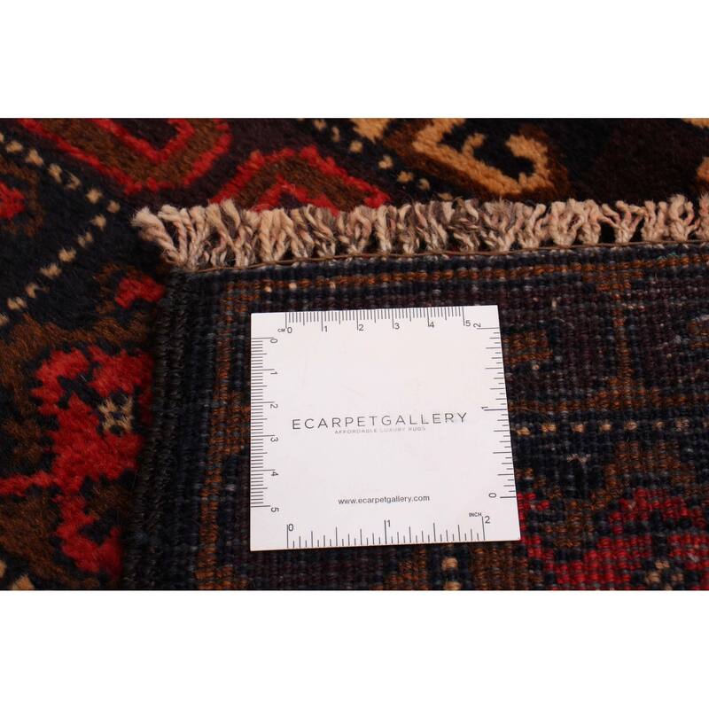 ECARPETGALLERY Hand-knotted Teimani Red Wool Rug - 4'1 x 9'3