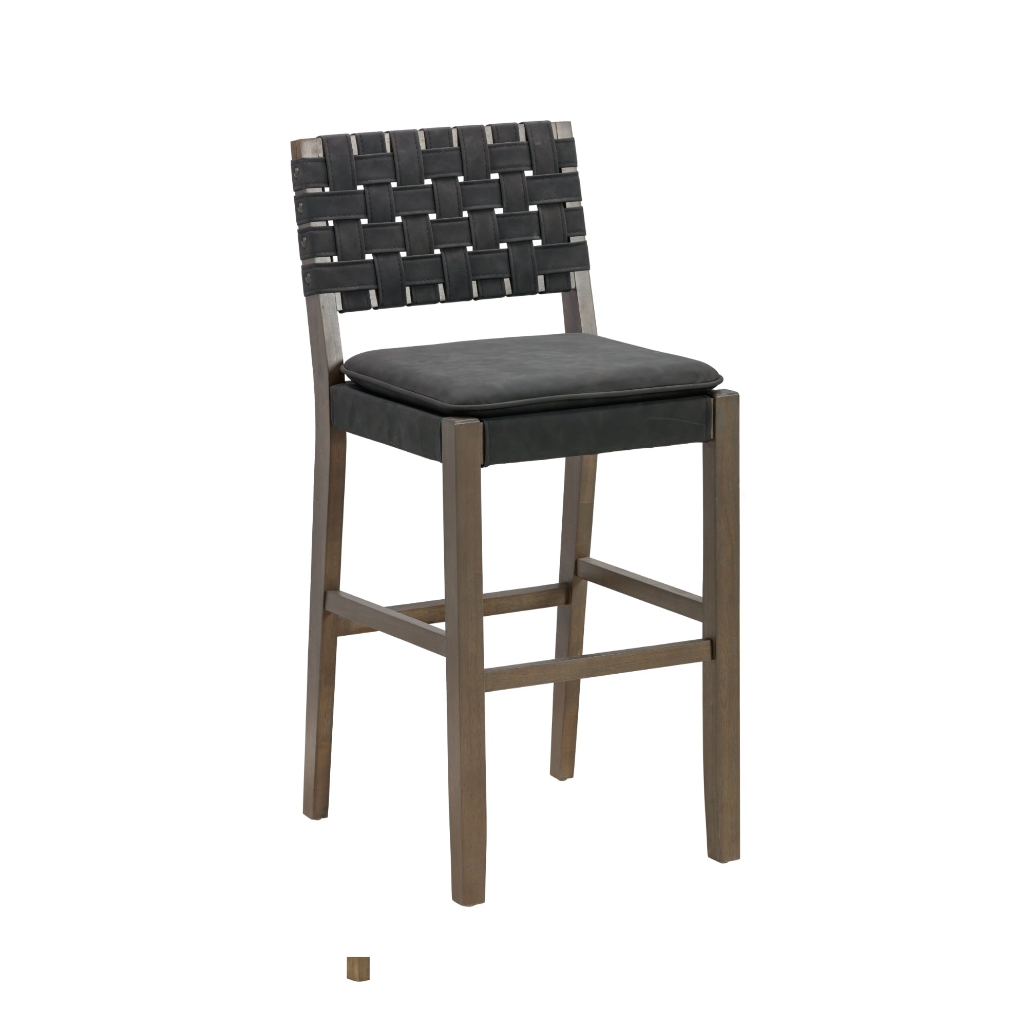 James faux shop leather counter stool