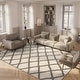 preview thumbnail 3 of 118, SAFAVIEH Dallas Shag Melahat Trellis 1.5-inch Thick Rug