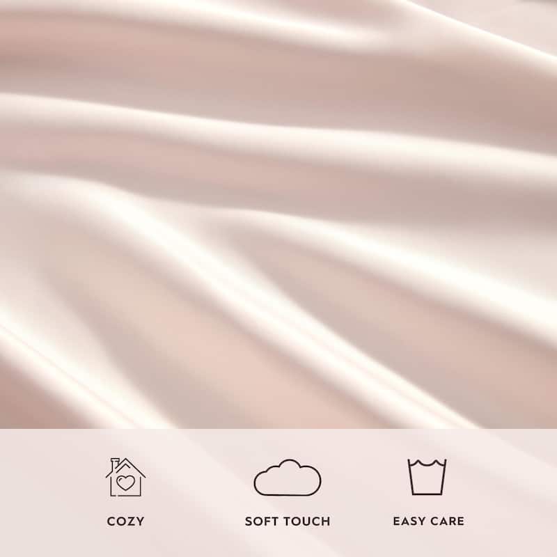 Laura Ashley Satin Bliss Solid Sheet Set