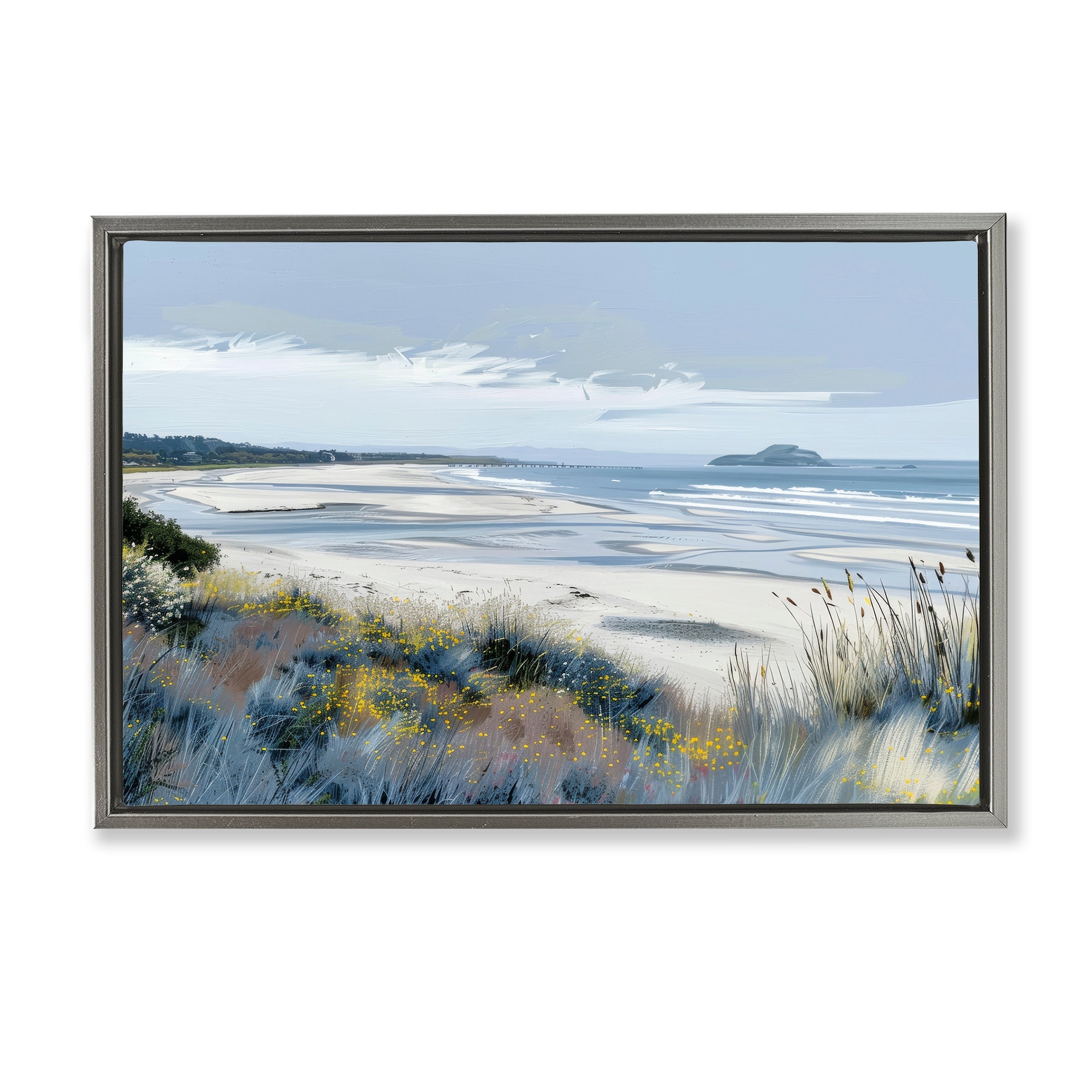 Stupell Reflections Of Blue Shore Framed Floater Canvas Wall Art Design By Irena Orlov