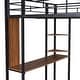 preview thumbnail 7 of 13, Multifunctional Design Loft Bed with Desk, Two-sided Ladder and Shelves, Efficient space, Full Size, Black