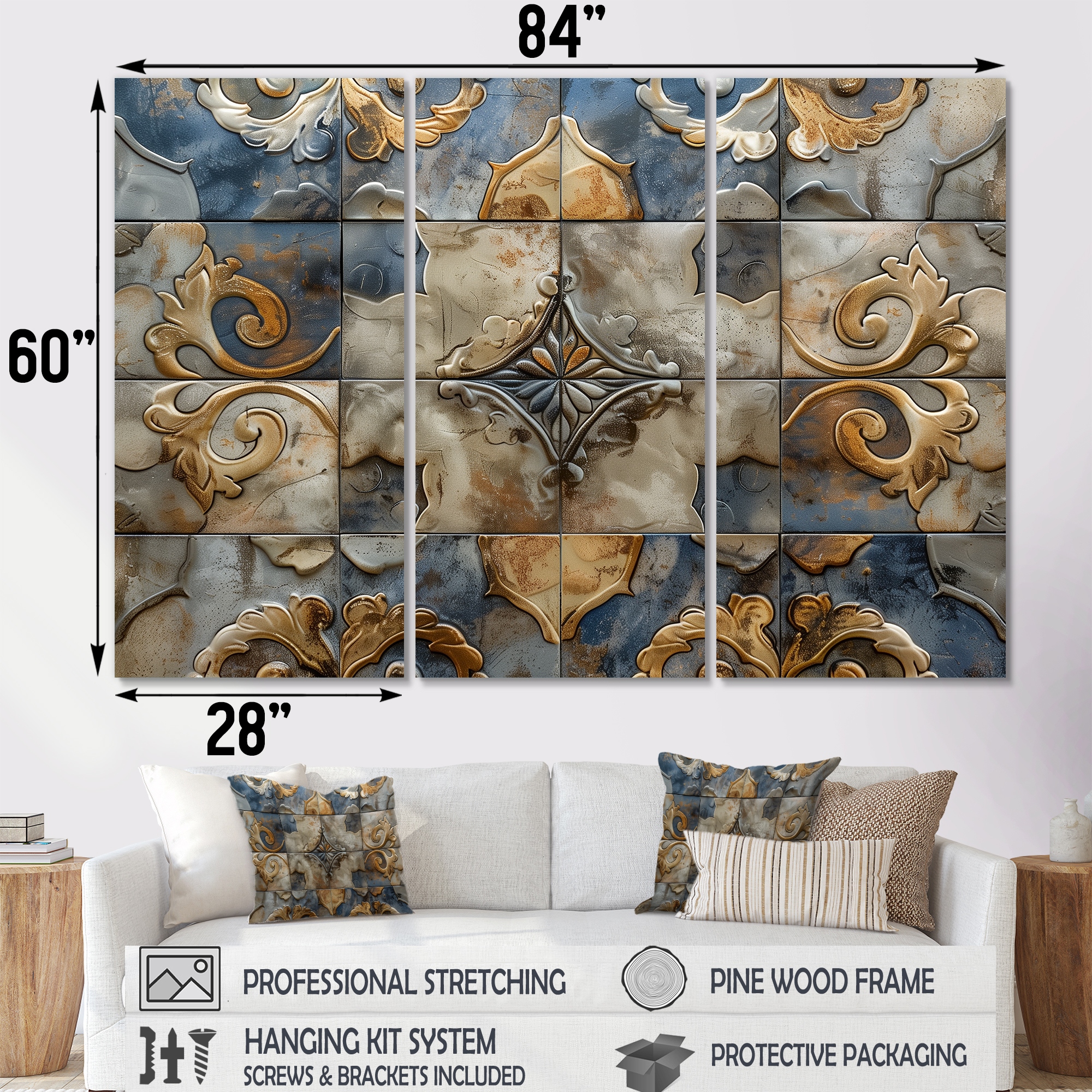 陶板 抽象ART vintage item Designart-