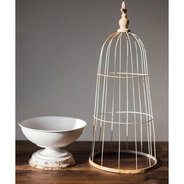 Shop Rusticreach Decorative Iron Bird Cage Overstock 27636854