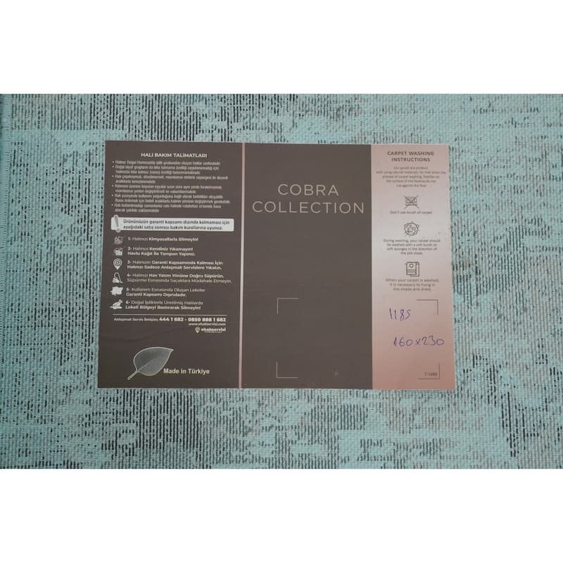 Machine Made Oriental Polyester Carpet Modern Abstract Navy Blue & Blues Abstract Area Rug - 7' 5'' X 5' 2''