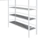 preview thumbnail 11 of 9, Metal Full Size Loft Bed with 3 Layers of Shelves and Desk, White