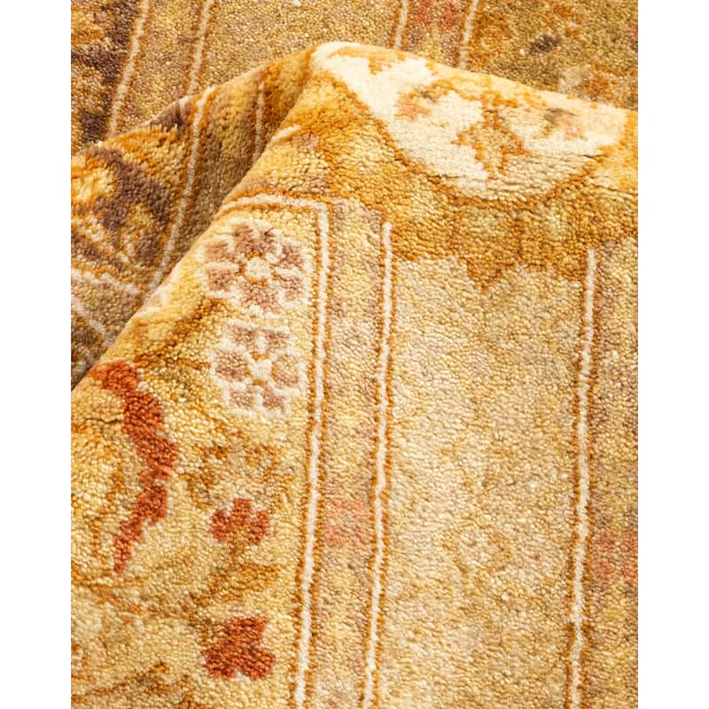 Overton Handknotted Wool Traditional Oriental Ivory Runner