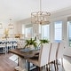 preview thumbnail 2 of 10, Lora French Country 4-light Drum Chandelier Mid-century Modern Wagon Wheel Lighting for Dining Room - 22''