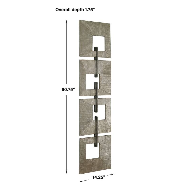 Linked Metal Wall Decor - 60.75" - Champagne Gold Finish