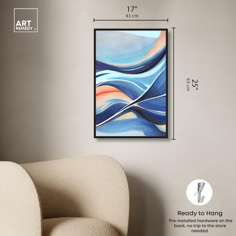 Glowing Blue II Canvas by Art Remedy