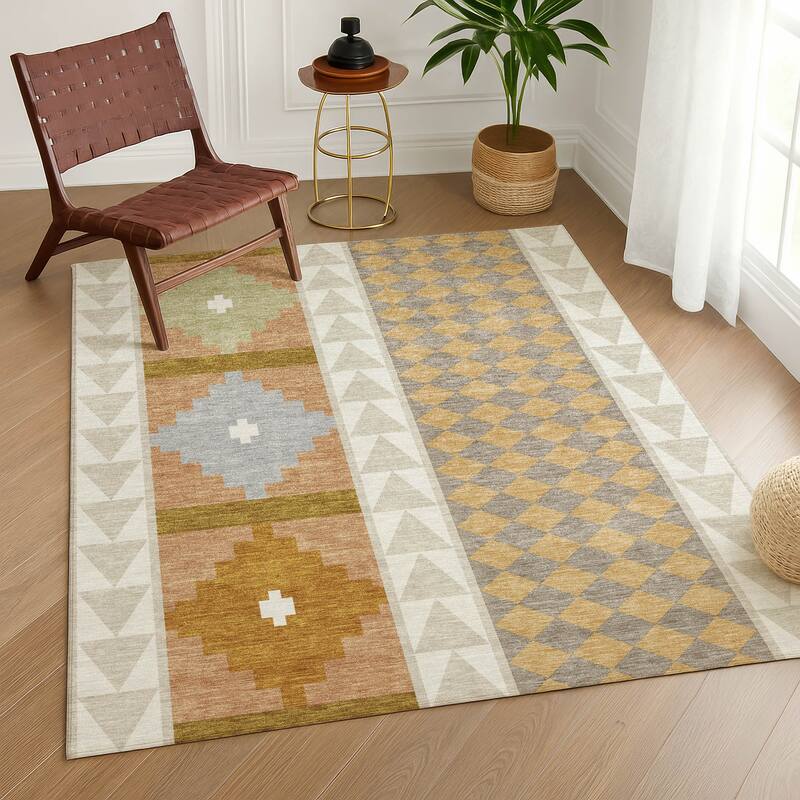 Machine Washable Indoor/ Outdoor Global Pima Chantille Rug