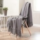 preview thumbnail 65 of 131, Chanasya Textured Knit Throw Blanket With Tassels
