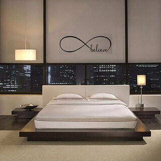 Believe Infinity Wall Decal Lettering Words Vinyl Quote 10" x 23" - Bed ...