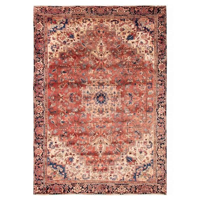 ECARPETGALLERY Hand-knotted Sarabi Copper Wool Rug - 7'9 x 11'1