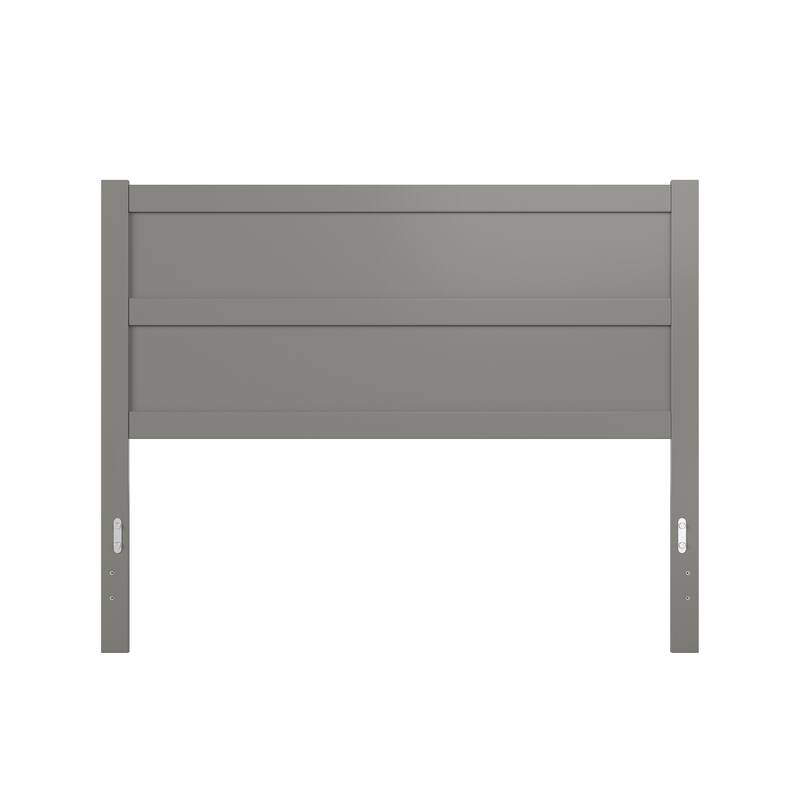 Richmond Queen Slatted Wood Headboard in Walnut Finish with Rounded Top and USB Charging Port