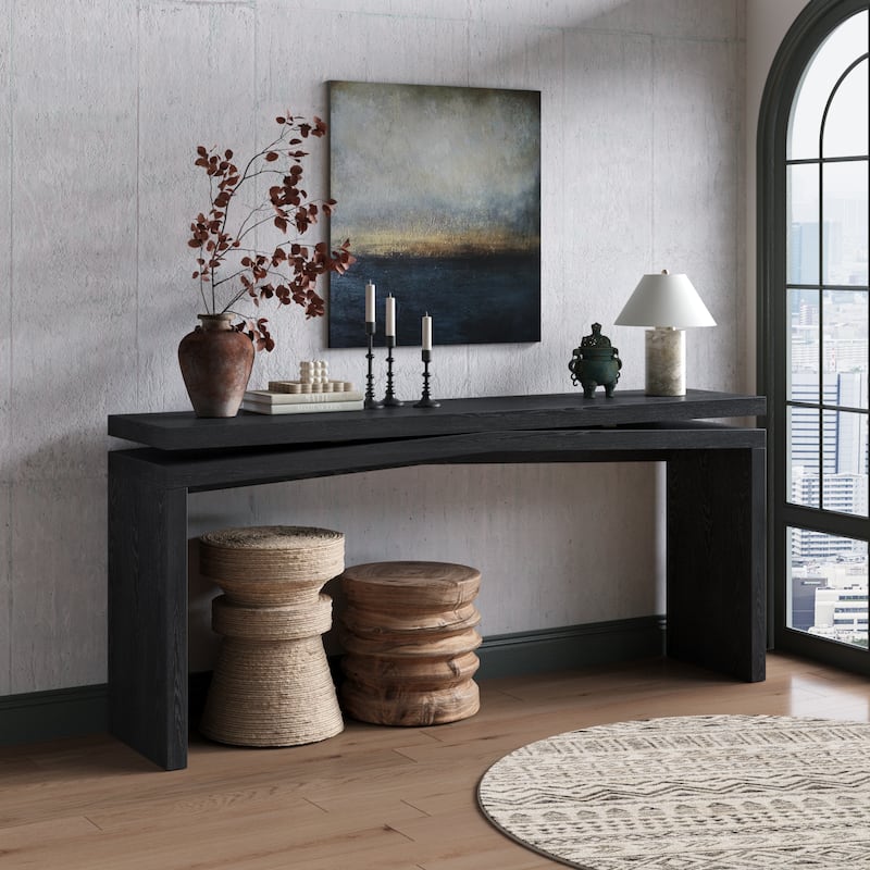GDF Studio - Farmhouse Wooden Console Table for Entryway