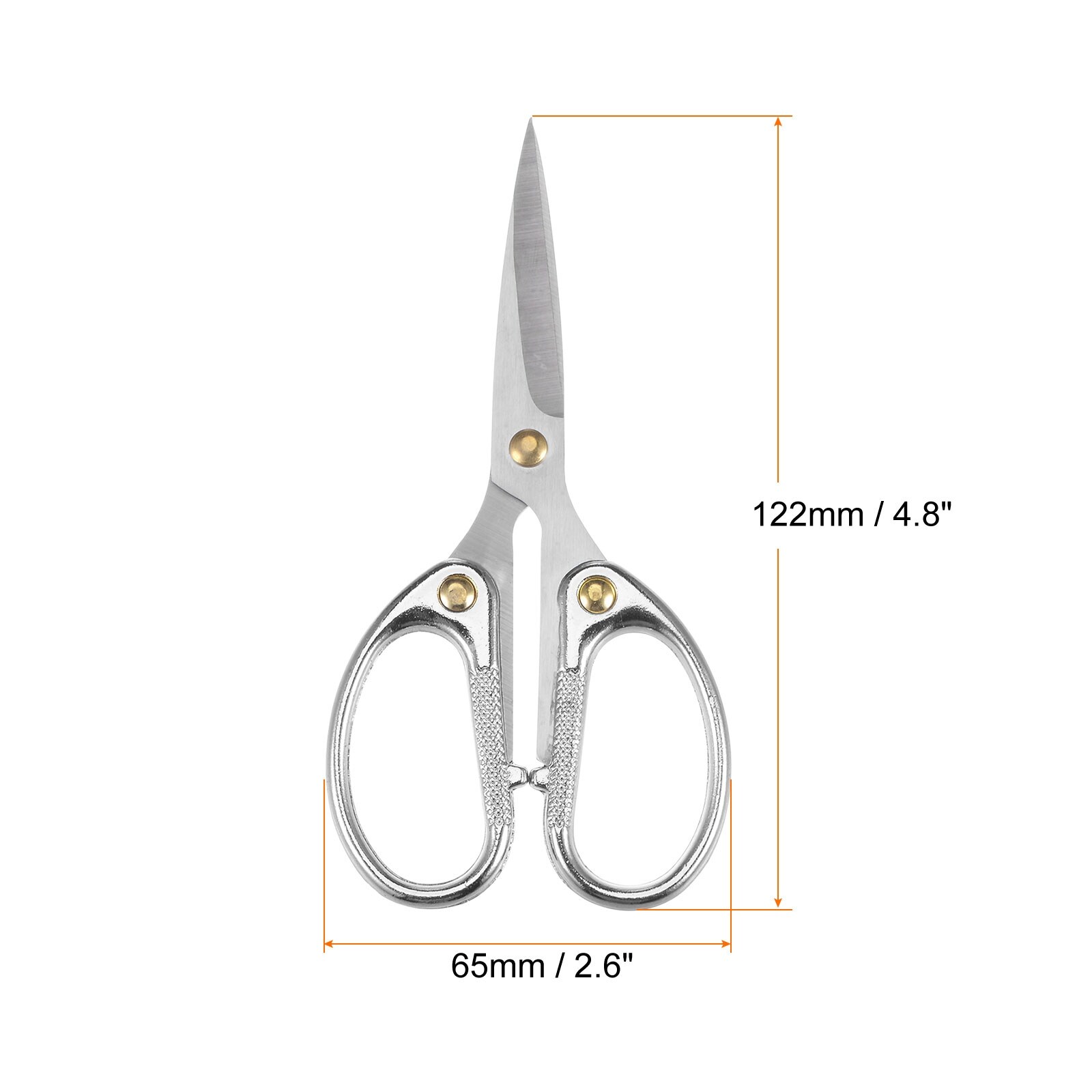 Embroidery Scissors, Stainless Steel Craft Scissors Decorative Engraving  Pattern Design Crafting Scissors for Embroidery Craft Needle Work(Silver)