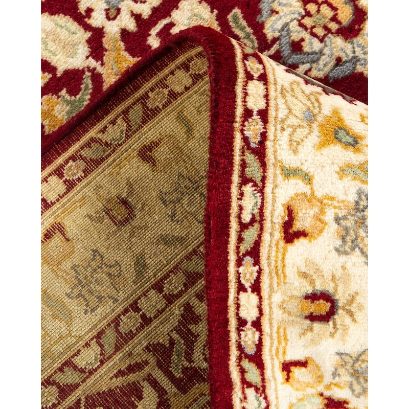 Overton Handknotted Wool Traditional Oriental Red Area Rug - 3' x 5'