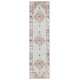 preview thumbnail 8 of 11, SAFAVIEH Monaco Naoko Shabby Chic Medallion Rug 2'2" x 8' Runner - Ivory/Turquoise - Runner