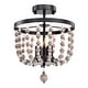 preview thumbnail 3 of 8, Valentina 12 Inch Bohemian Bead Semi Flush Mount 3-Light