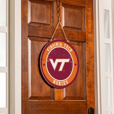 Virginia Tech Wooden Door Decor Wall Sign - Multi-Color