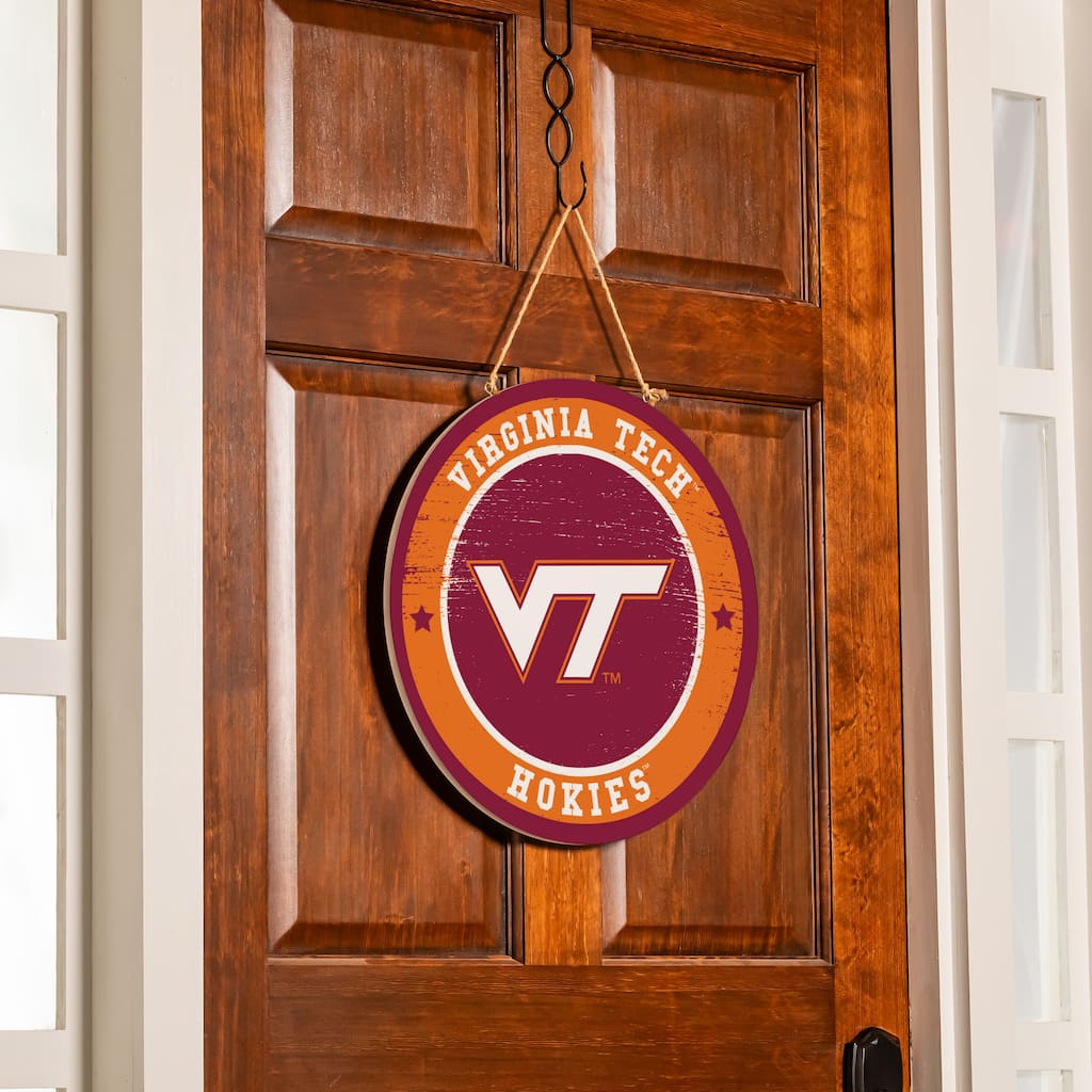 Virginia Tech Wooden Door Decor Wall Sign - Multi-Color