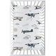 preview thumbnail 1 of 4, Sweet Jojo Designs Vintage Airplane Boy Fitted Mini Portable Crib Sheet Green Blue Yellow Airplanes Plane Transportation Clouds